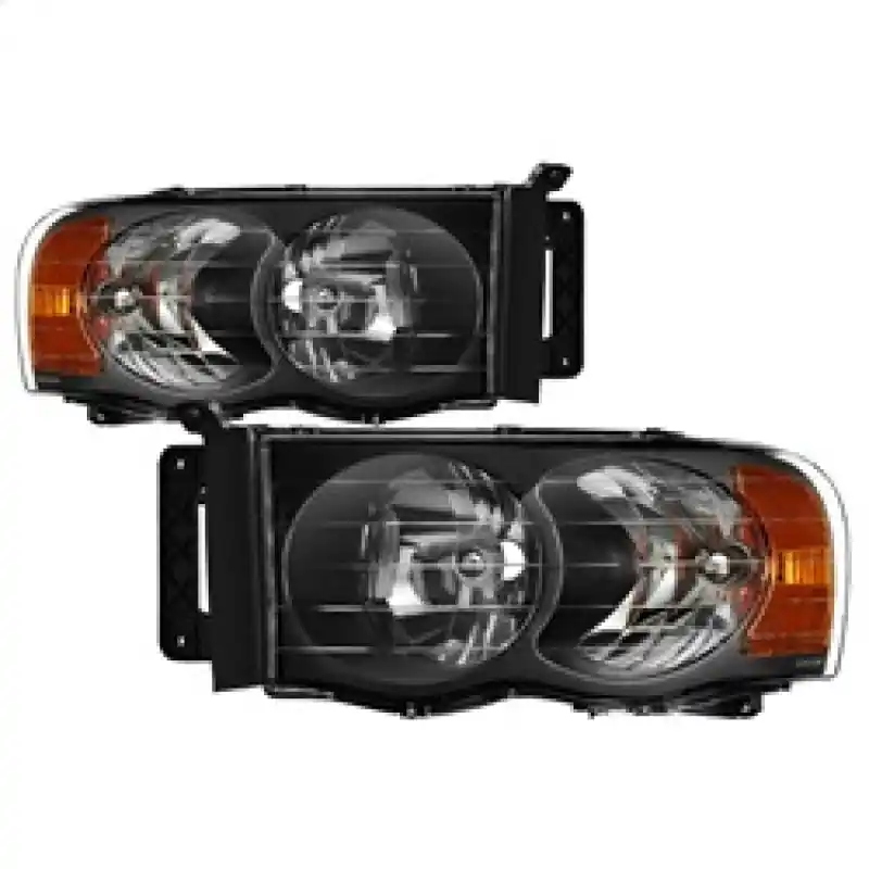 Cheap xTune Dodge Ram 1500 02-05 Amber Crystal Headlights Black HD-JH-DR02-AM-BK