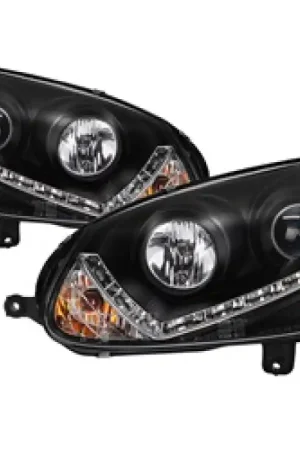 Spyder Volkswagen GTI 06-09/Jetta 06-09 Xenon/HID Model Only - DRL Black PRO-YD-VG06-HID-DRL-BK Free Returns