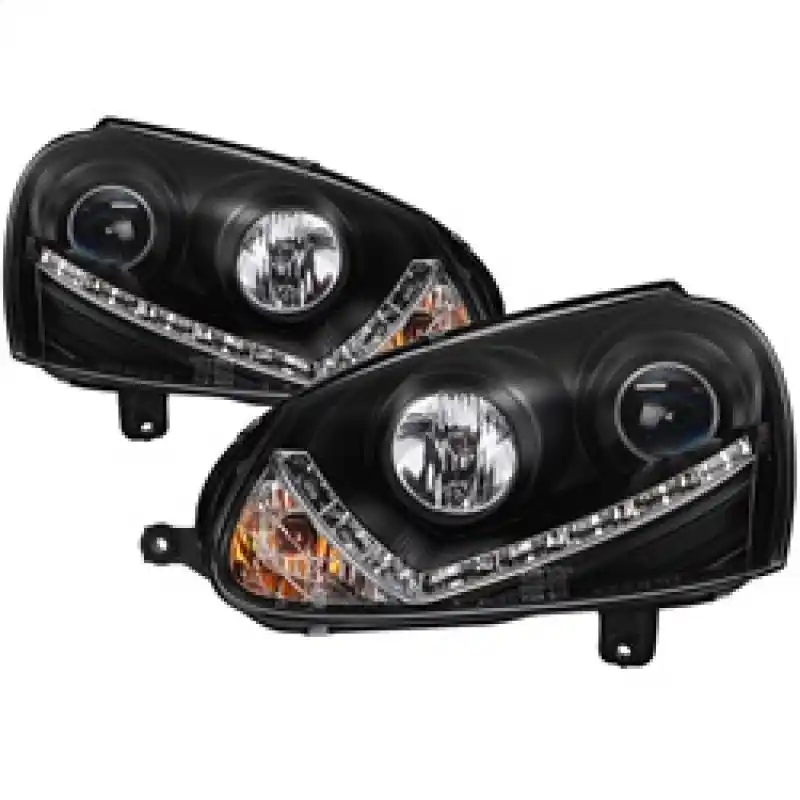 Spyder Volkswagen GTI 06-09/Jetta 06-09 Xenon/HID Model Only - DRL Black PRO-YD-VG06-HID-DRL-BK Free Returns