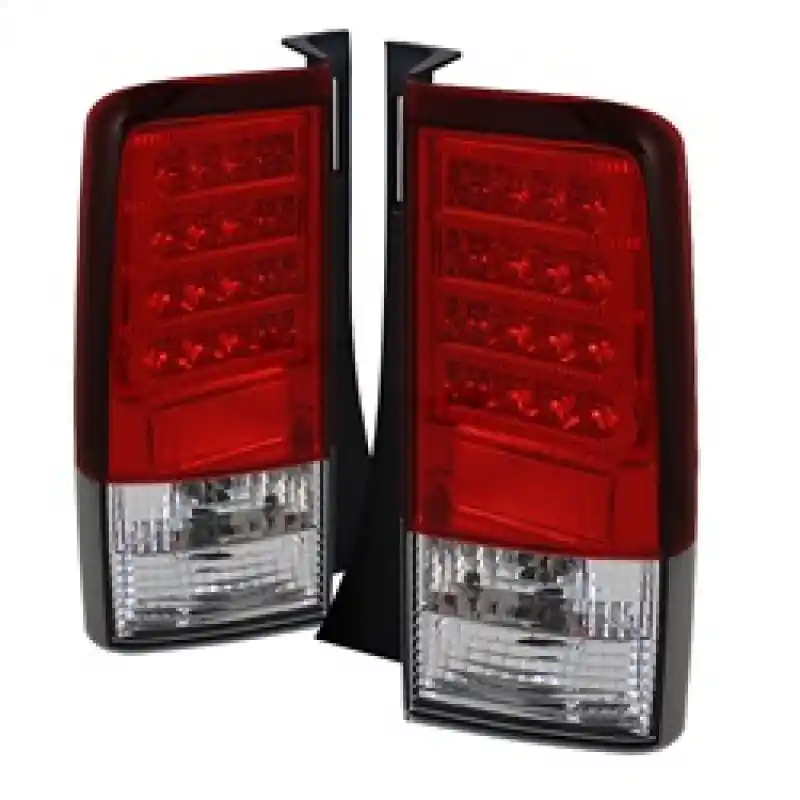 Fan Favorite Spyder Scion XB 03-07 Version 2 LED Tail Lights Red Clear ALT-YD-TSXB03-LED-V2-RC