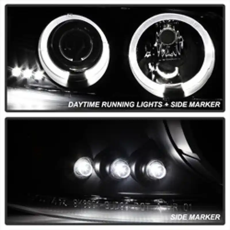Spyder GMC Sierra 1500/2500 99-06 Projector Headlights LED Halo LED Blk Smke PRO-YD-CDE00-HL-BSM Handmade