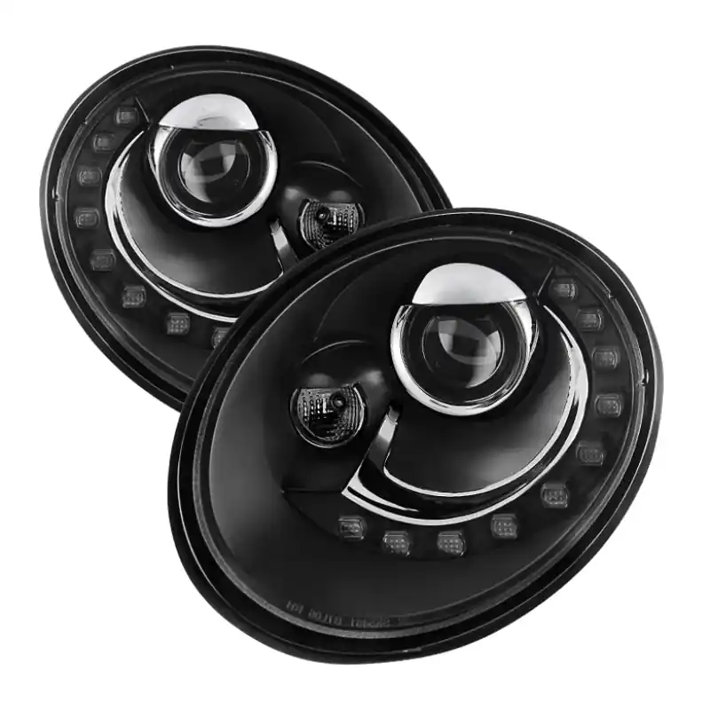 Spyder Volkswagen Beetle 06-10 Projector Headlights DRL LED Black PRO-YD-VB06-DRL-BK Grab Now