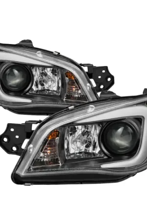Spyder Subaru WRX 06-07 Projector Headlights - HID Model Only - Black PRO-YD-SWRX06-HID-LBDRL-BK Money Back Guarantee