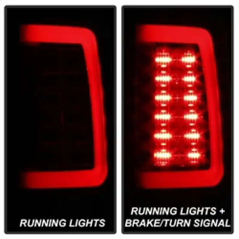 Seasonal Sale Spyder 13-14 Dodge Ram 1500 Light Bar LED Tail Lights - Black Smoke ALT-YD-DRAM13V2-LED-BSM