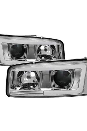 Spyder GMC Sierra 1500/2500/3500 99-06 V2 Projector Headlights - DRL - Chrome PRO-YD-CDE00V2-LB-C Hassle-Free Returns