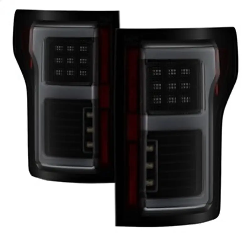 Today Only Spyder 15-17 Ford F-150 LED Tail Lights (w/Blind Spot) - Black Smoke (ALT-YD-FF15015BS-LBLED-BSM)