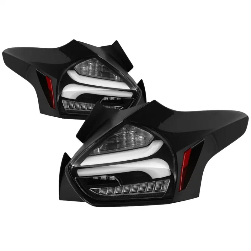 Holiday Sale Spyder 15-17 Ford Focus Hatchback LED Tail Lights w/Indicator/Reverse - Black (ALT-YD-FF155D-LED-BK)
