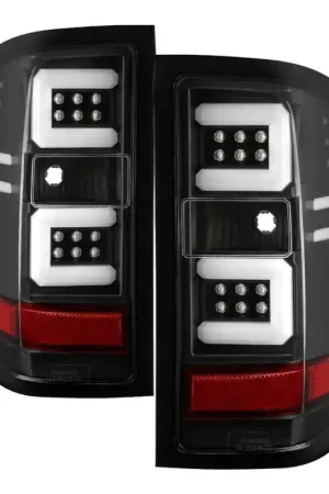Spyder Chevy 1500 14-16 Light Bar LED Tail Lights All Blk ALT-YD-CS14-LBLED-BKV2 Special Offer