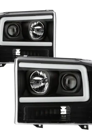Spyder Ford F-250 99-04/Excursion 00-04 1 Piece LED Headlights - Black PRO-YD-FF25099V2PL-BK Worldwide Shipping