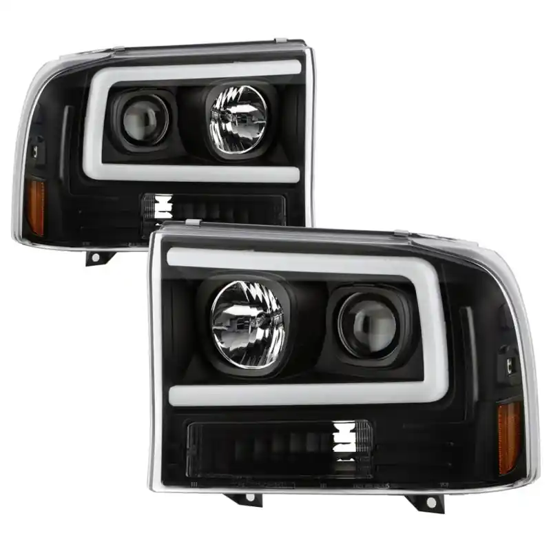 Spyder Ford F-250 99-04/Excursion 00-04 1 Piece LED Headlights - Black PRO-YD-FF25099V2PL-BK Worldwide Shipping