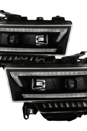 Spyder 19-22 Dodge Ram 2500 (Halogen Only) Projector Headlights - Black PRO-YD-DR19HDHALSI-SEQ-BK Limited Edition