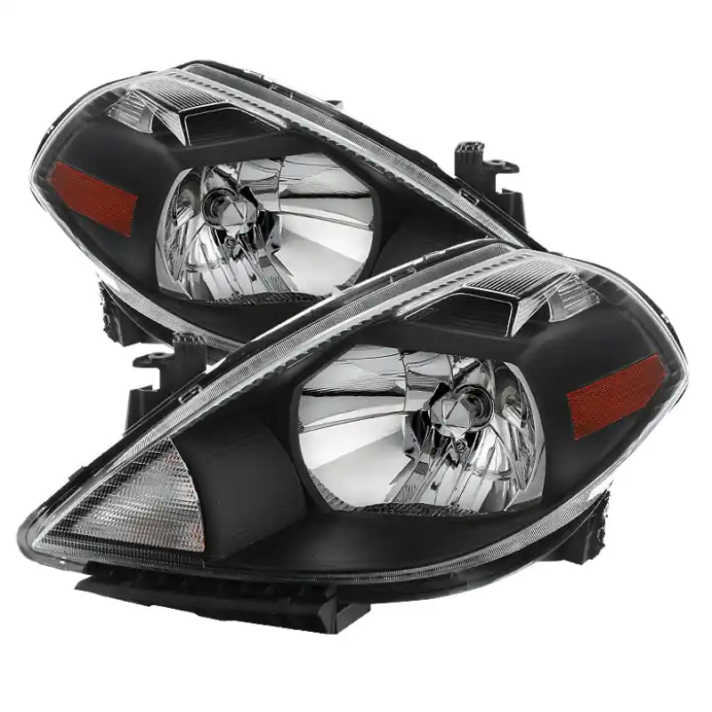 xTune Nissan Versa 07-12 Crystal Headlights Black HD-JH-NV07-AM-BK Instant Buy