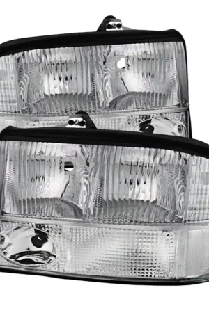 xTune Oldsmobile Bravada 98-01 Crystal Headlights Chrome HD-JH-GS1598-AM-C Special Discount