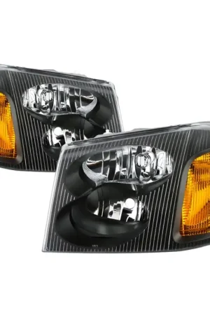 xTune 02-09 GMC Envoy OEM Style Headlights - Black (HD-JH-GEN02-AM-BK) Same Day Shipping
