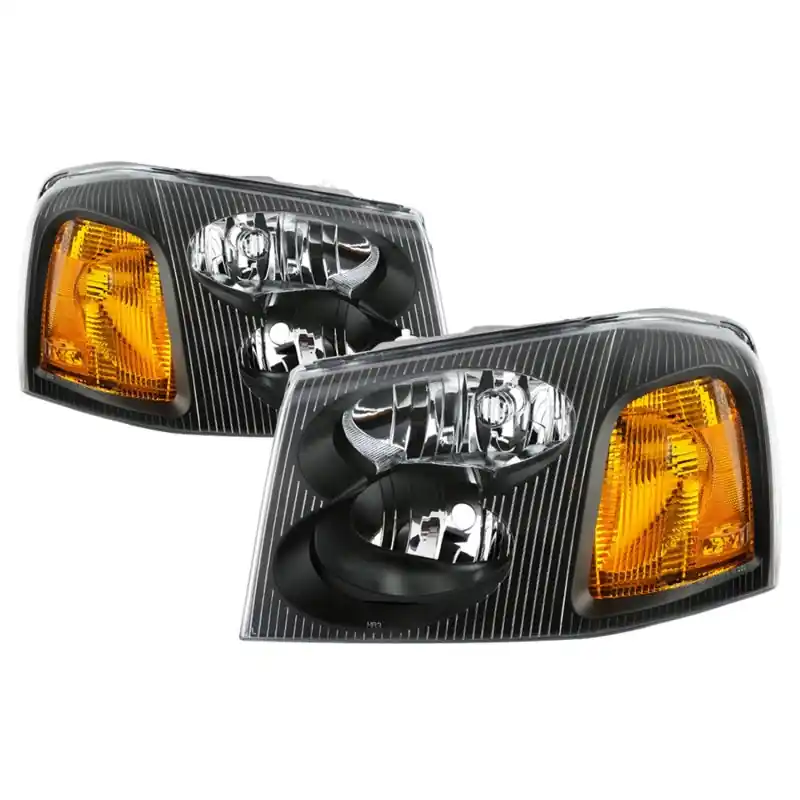 xTune 02-09 GMC Envoy OEM Style Headlights - Black (HD-JH-GEN02-AM-BK) Same Day Shipping