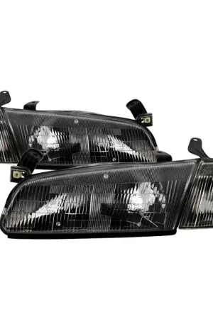 xTune 97-99 Toyota Camry 4pc OEM Style Headlights w/Corner Lights - Black (HD-JH-TCAM97-SET-BK) Shop Now