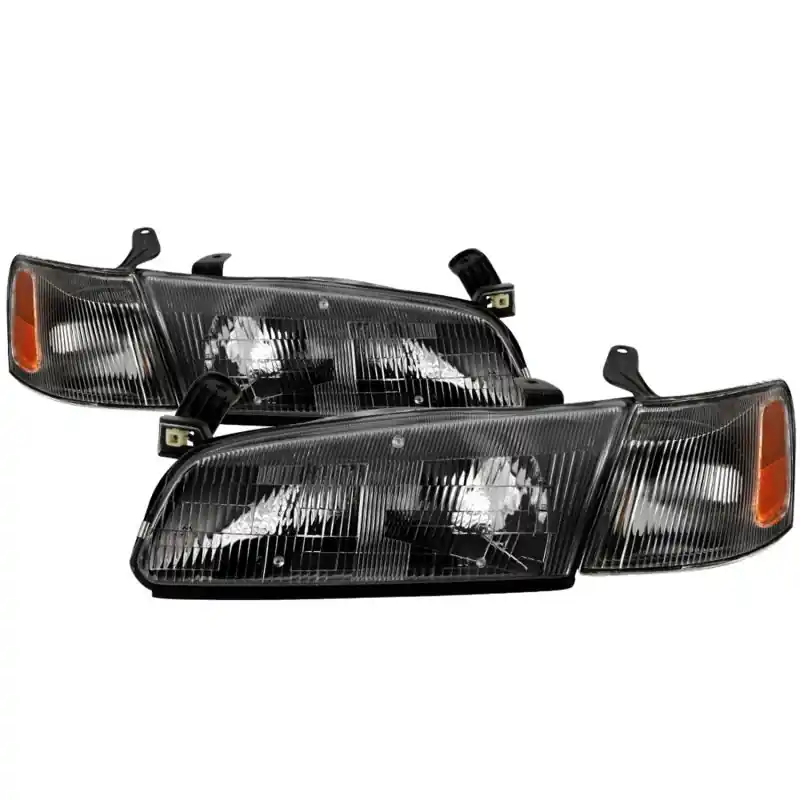 xTune 97-99 Toyota Camry 4pc OEM Style Headlights w/Corner Lights - Black (HD-JH-TCAM97-SET-BK) Shop Now