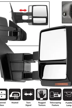 Seasonal Sale xTune Ford F150 07-14 Power Heated Amber LED Signal Telescoping Mirror Right MIR-FF15007S-PWH-AM-R