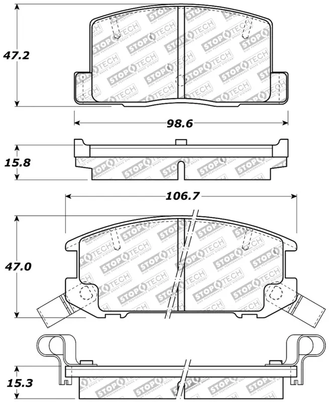 Express Delivery StopTech Performance 1/90-95/00-05 Toyota MR2/Spyder Rear Brake Pads