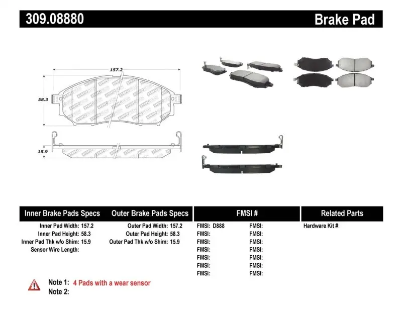 StopTech Performance 06-08 350Z w/ Std Brakes / 06-08 Infiniti G35 Front Brake Pads Exclusive Offer