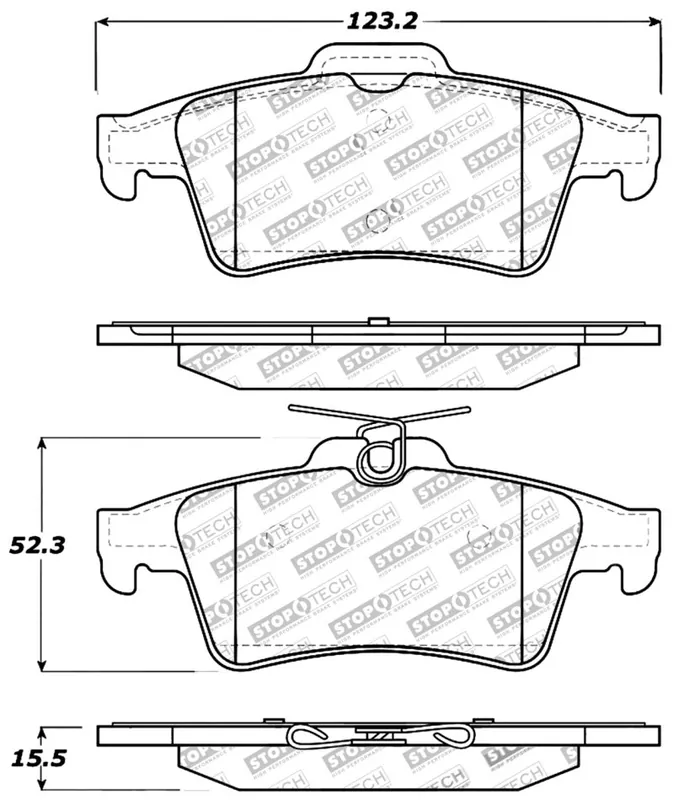StopTech Performance 07-09 Mazdaspeed3 / 06-07 Mazdaspeed6 / 06-07 Mazda3 Rear Brake Pads Today Only