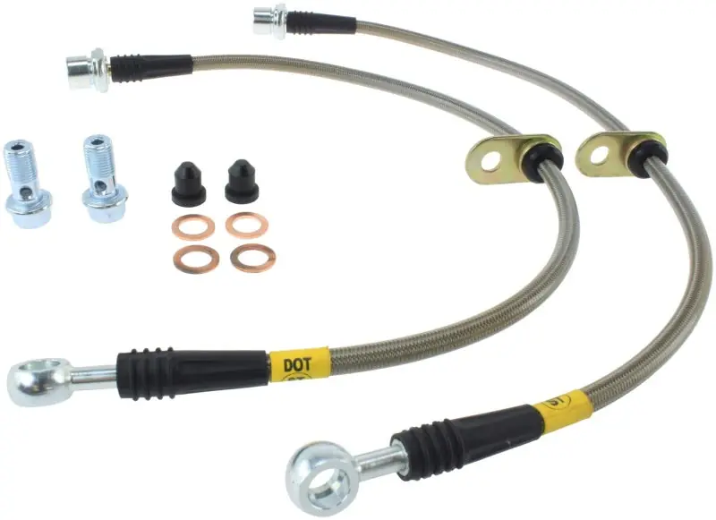 StopTech 02-12 Toyota Camry Coupe/Sedan / 04-08 Solara Front Stainless Steel Brake Lines Low Price