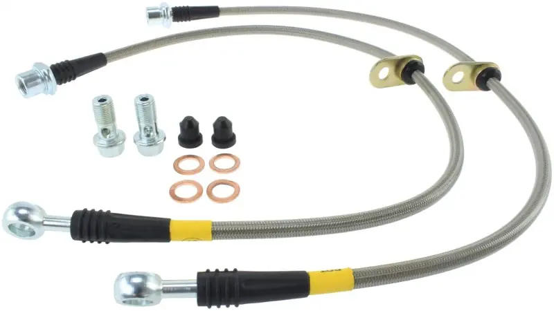 Hot Deal StopTech 02-12 Toyota Camry Coupe/Sedan / 04-08 Solara Rear Stainless Steel Brake Lines