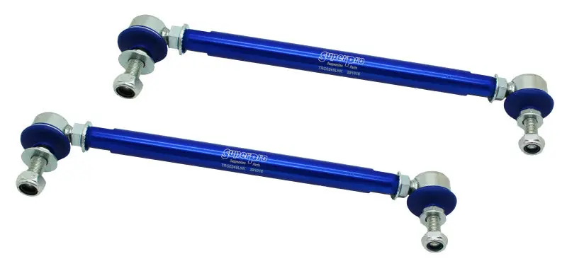 SuperPro 2008 Pontiac G8 Base Front HD Adjustable End Link Set (10mm Studs 300mm-345mm Length) Big Sale