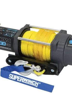 Express Delivery Superwinch 4500 LBS 12V DC 1/4in x 50ft Synthetic Rope Terra 4500SR Winch - Gray Wrinkle