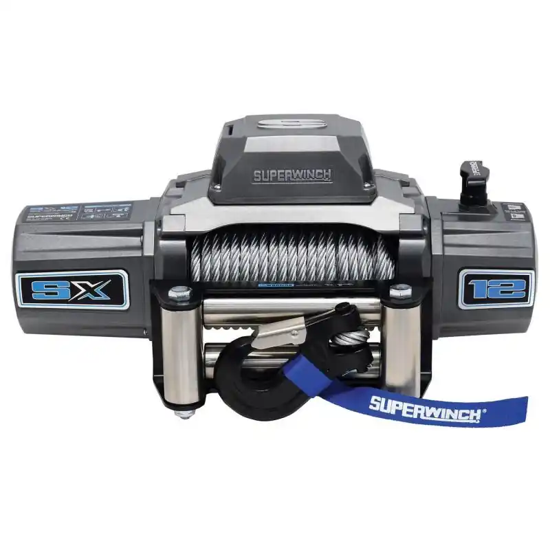 Superwinch 12000 LBS 12V DC 3/8in x 85ft Wire Rope SX 12000 Winch - Graphite Brand New