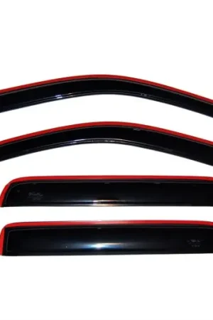 Worldwide Shipping AVS 04-12 Chevy Colorado Crew Cab Ventvisor In-Channel Front & Rear Window Deflectors 4pc - Smoke