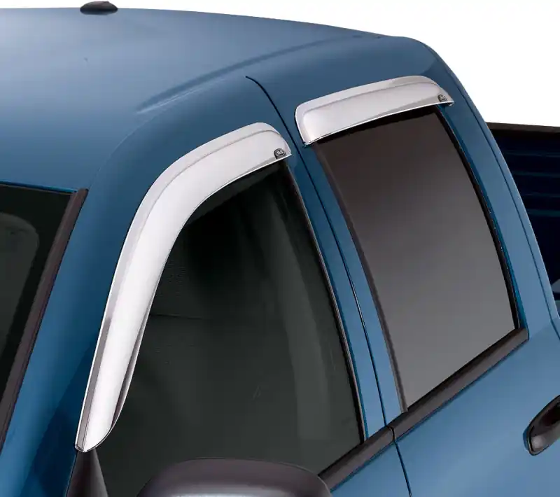 Special Discount AVS 2019 RAM 1500 Crew Cab Ventvisor Outside Mount Front & Rear Window Deflectors 4pc - Chrome