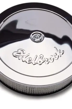 Edelbrock Air Cleaner Pro-Flo Series Round Steel Top Paper Element 14In Dia X 3 313In Chrome Price Drop