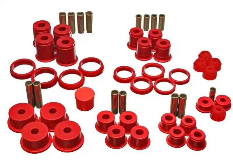 Hot Deal Energy Suspension 84-01 Jeep Cherokee/Wagoneer/Comanche Red Hyper-Flex Master Bushing Set