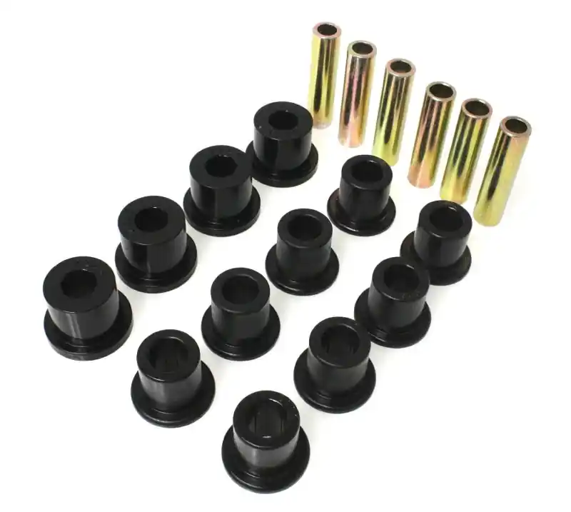 Energy Suspension 87-96 Jeep Wrangler Black Front/Rear Spring and Shackle Bushing Direct From Manufacturer