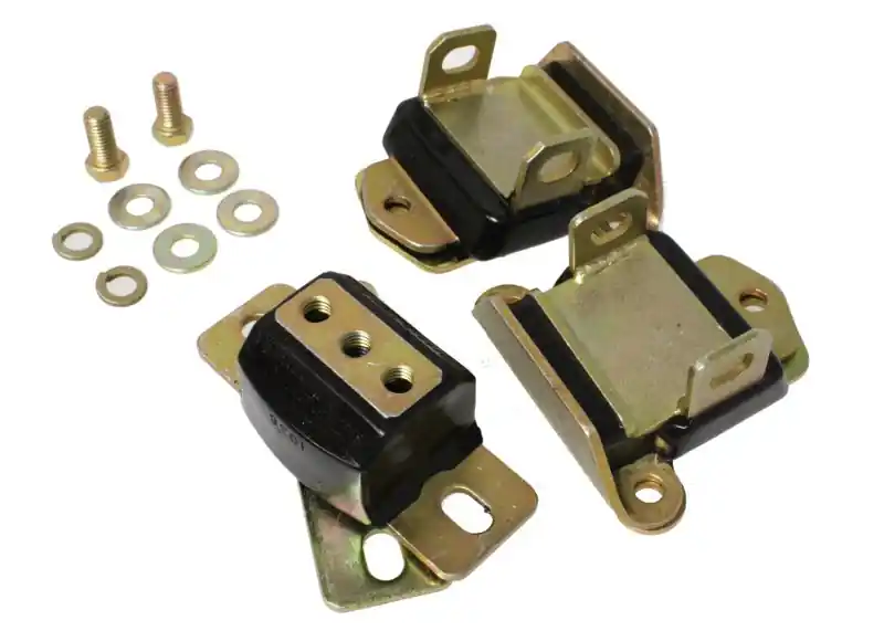 Genuine Energy Suspension 67-72 Camaro/64-72 Chevelle/63-82 Corvette Black Zinc 2 Engine & 1 Trans Mount Set