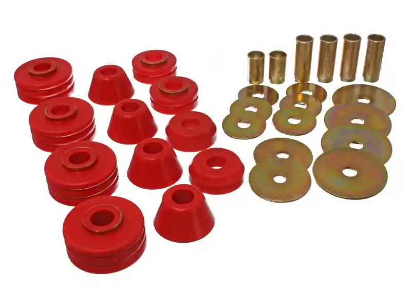 Energy Suspension 73-80 GM 1/2 Ton C-10/C1500 Pick Up 2WD Red Body (Cab) Mount Set Big Sale