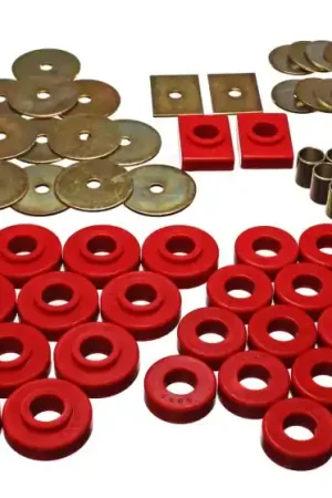 Warranty Included Energy Suspension GM Body Mount Set - Red