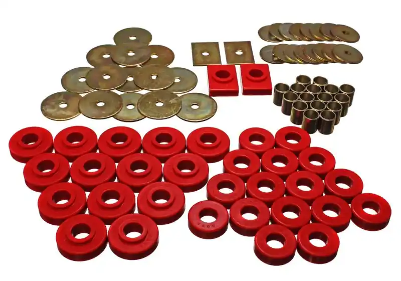 Warranty Included Energy Suspension GM Body Mount Set - Red