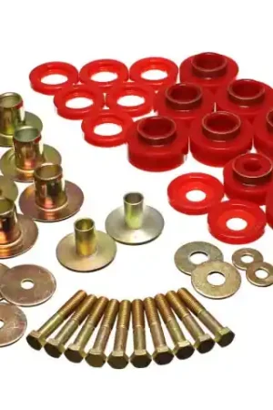 Energy Suspension 68-72 Chevy Chevelle/Monte Carlo/Malibu/El Camino Red Body Mount Set Must Have