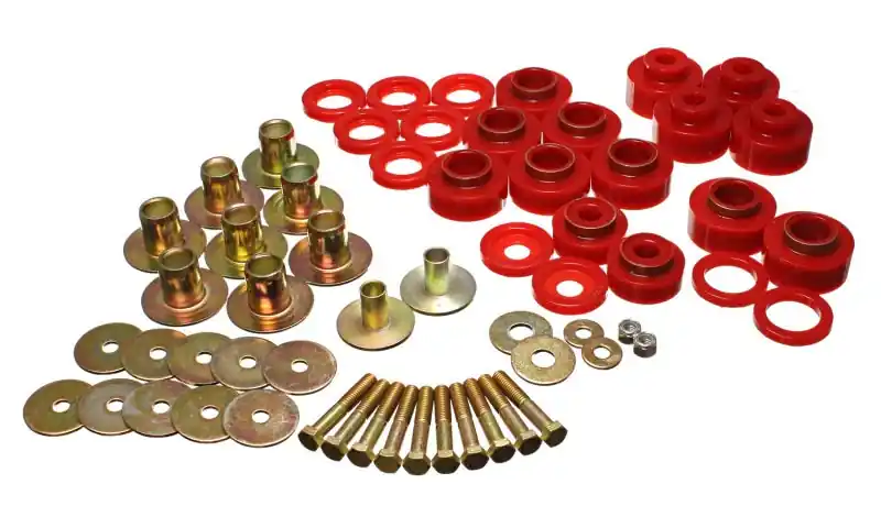 Energy Suspension 68-72 Chevy Chevelle/Monte Carlo/Malibu/El Camino Red Body Mount Set Must Have