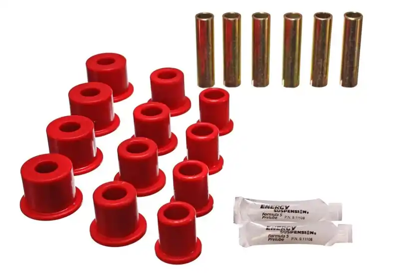 Free Shipping Energy Suspension Rear Spring Bushings - Red