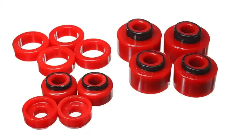 Limited Edition Energy Suspension 05-07 Ford F250/F350 2/4WD Red Body Mount Set
