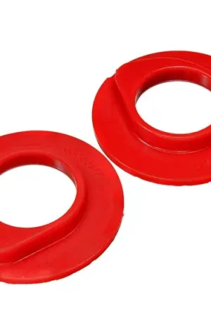 Energy Suspension 90-96 Ford F-150/Ford Bronco Front Coil Spring Isolator Set - Red Professional Grade