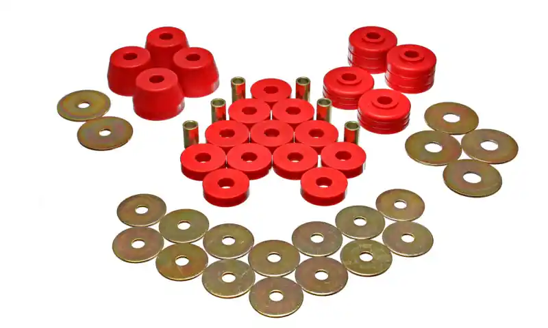 Handmade Energy Suspension Body Mount Bushing Sets - Red