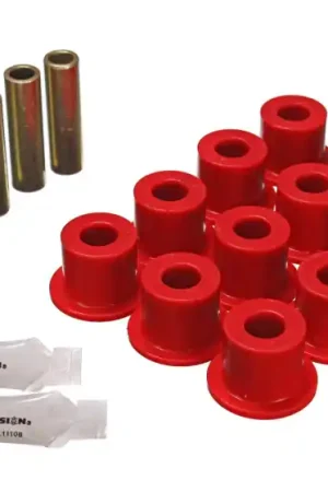 Certified Energy Suspension 72-81 Scout II Red Front & Rear Leaf Spring Bushing Set