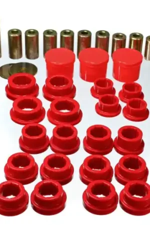 Discount Energy Suspension 02-09 350Z / 03-07 Infiniti G35 Coupe Red Rear Control Arm Bushing Set