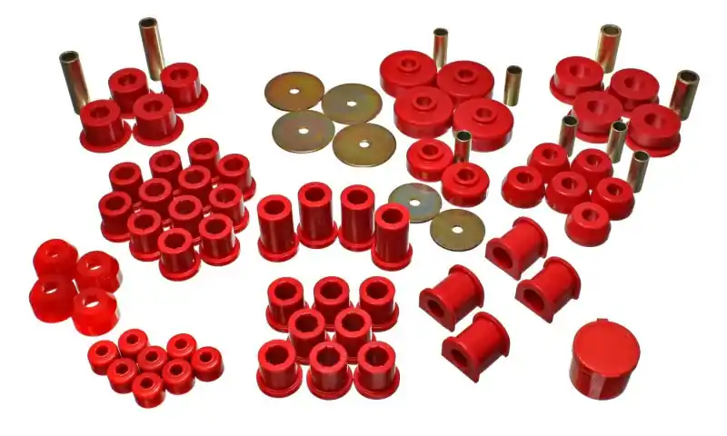 Cheap Energy Suspension 79-85 Toyota 4WD Pickup (Except T-100 & Tundra) Red Hyper-Flex Master Bushing Set