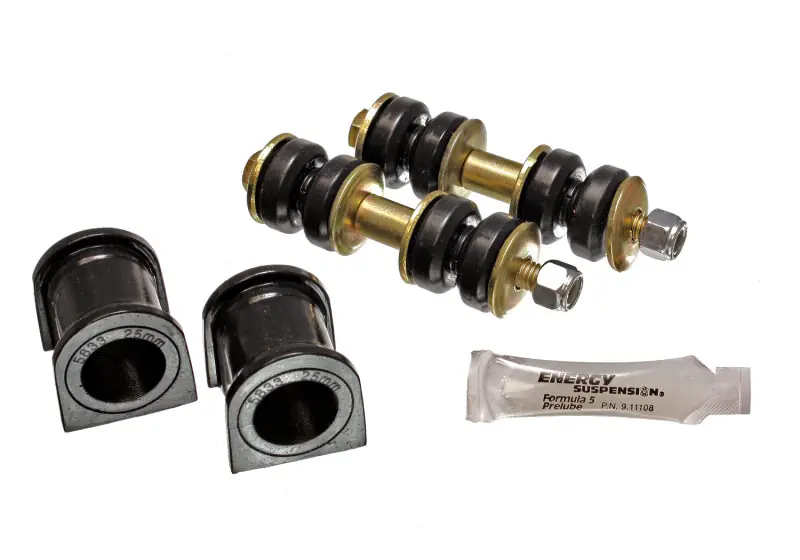 Holiday Sale Energy Suspension 04-07 Scion xB Black 25mm Front Sway Bar Bushing Set