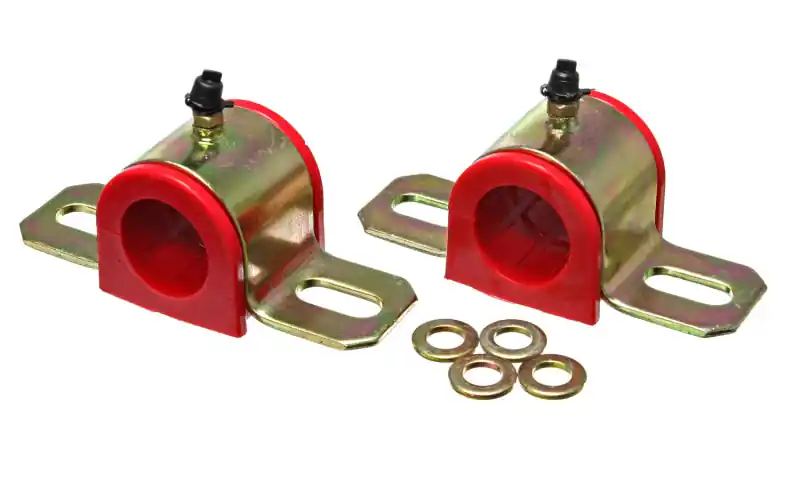 Must Have Energy Suspension All Non-Spec Vehicle Red Greaseable 1 inch Front Sway Bar Bushings
